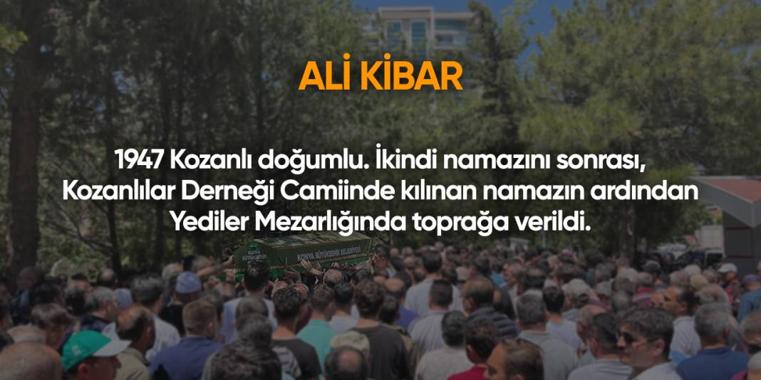 Konya'da bugün vefat edenler | 25 Şubat 2025 5